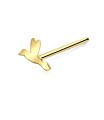 Flying Bird Silver Straight Nose Stud NSKA-136